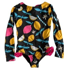 PEPITA & ME‎ Lemons Girls Long Sleeve Bathing Suit, 8